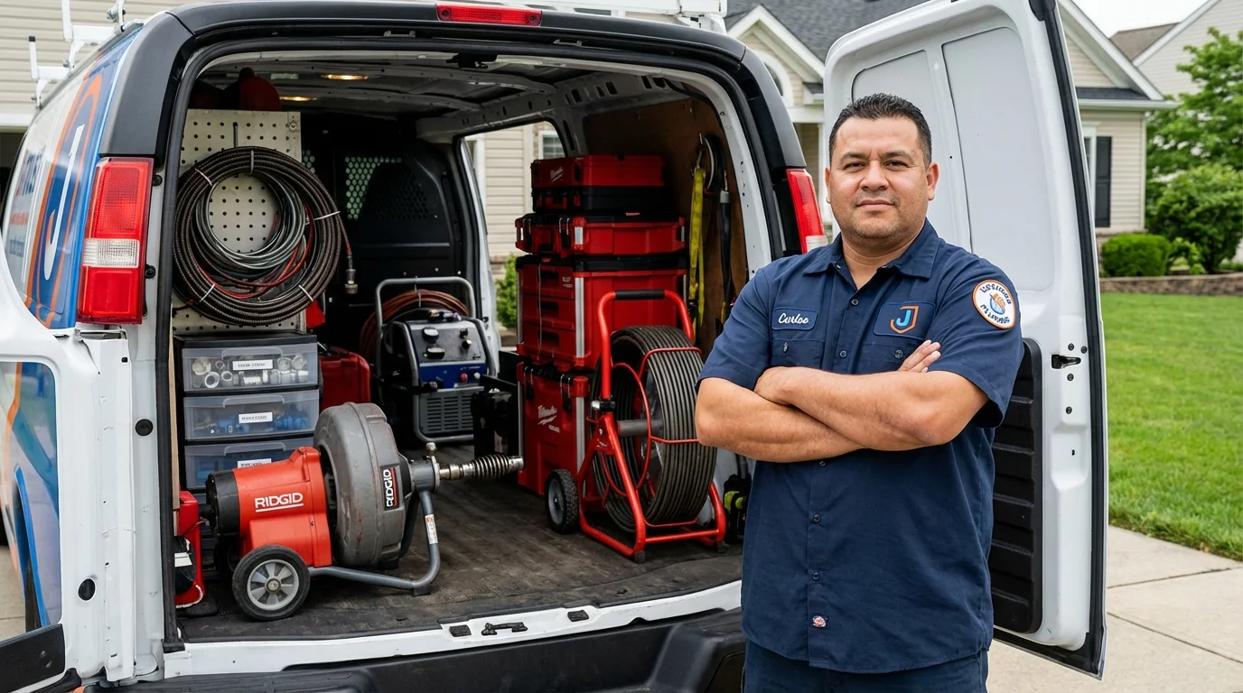 Professional drain cleaning equipment and Johns Plumbing LLC plumber in Caldwell